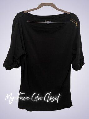 Segments Cotton knit 3/4 cuffed sleeve ** Ladies XL